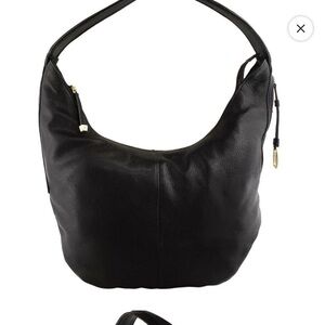 Halston Heritage Leather Shoulder Hobo Bag